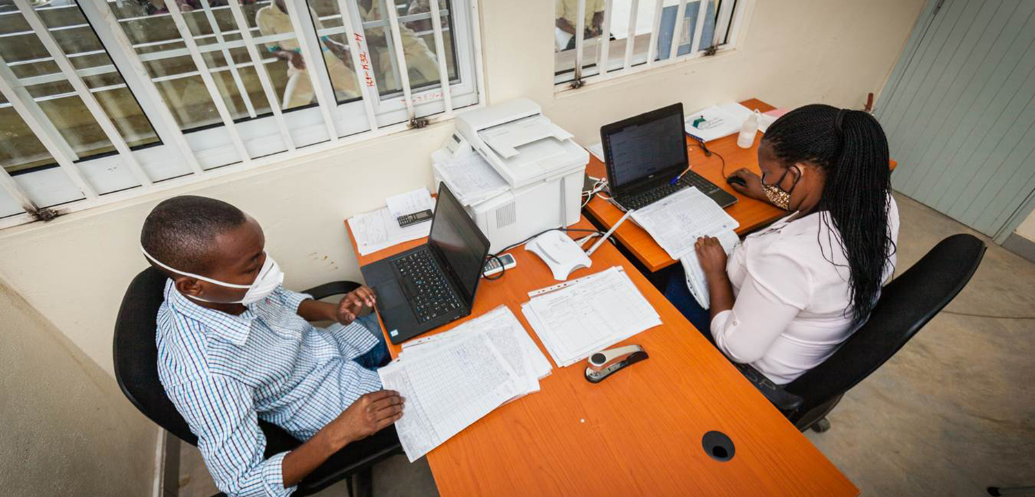 hiv data entry clerks in health facility in mozambique