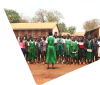 teacher in Malawi in front of students