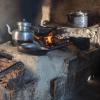 Traditional kitchen in old Nepali house